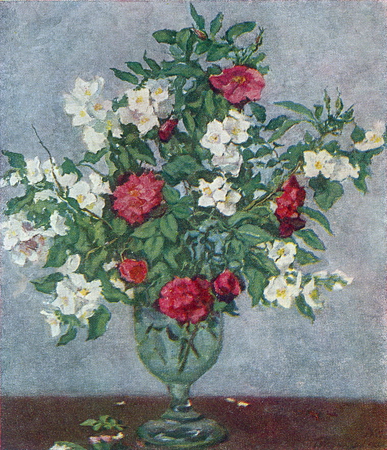Rosehip and Jasmine (1952) Pyotr Konchalovsky tablo - Dekolata