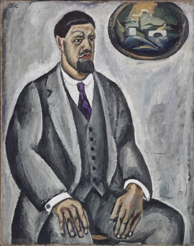 Self portrait in gray (1911) Pyotr Konchalovsky tablo - Dekolata