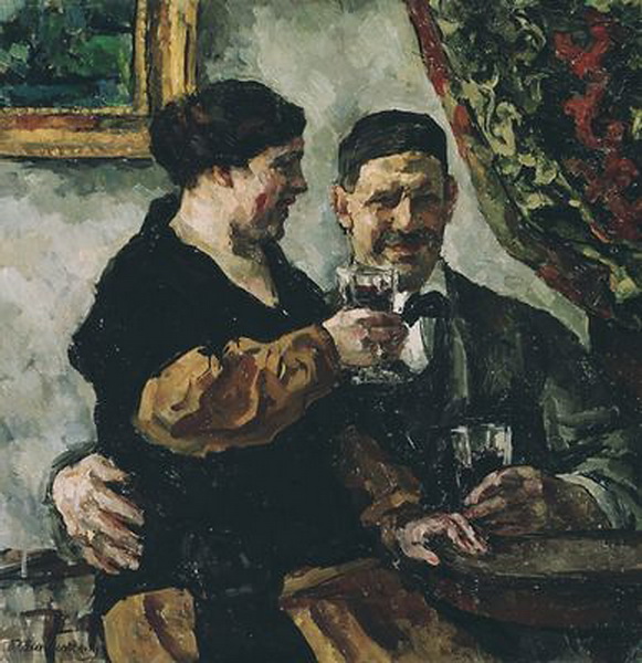 Self portrait with wife (1923) Pyotr Konchalovsky tablo - Dekolata