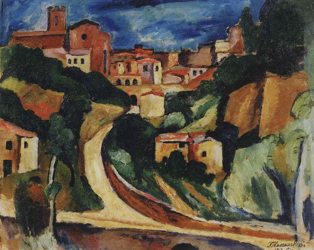 Siena (1912) Pyotr Konchalovsky tablo - Dekolata