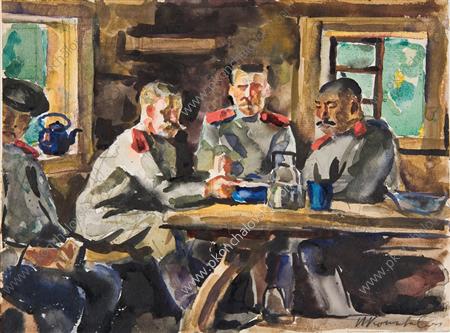 Soldiers Pyotr Konchalovsky tablo - Dekolata