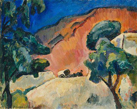Spanish landscape (1910) Pyotr Konchalovsky tablo - Dekolata