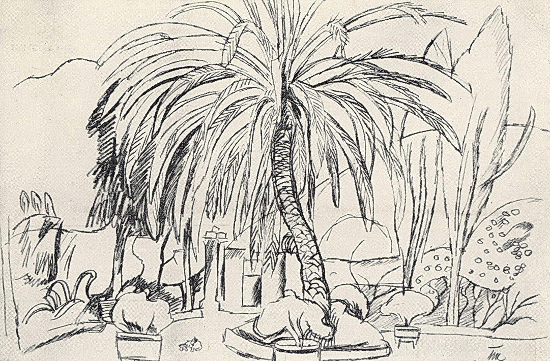 Spanish landscape. Palm. (1910) Pyotr Konchalovsky tablo - Dekolata