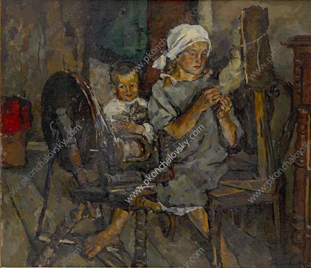 Spinner (1926) Pyotr Konchalovsky tablo - Dekolata
