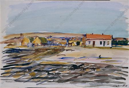 State Farm in Balaclava (1929) Pyotr Konchalovsky tablo - Dekolata