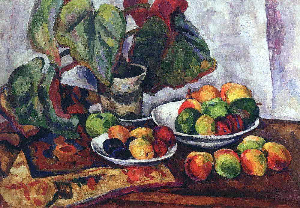 Still Life with Begonia (1916) Pyotr Konchalovsky tablo - Dekolata