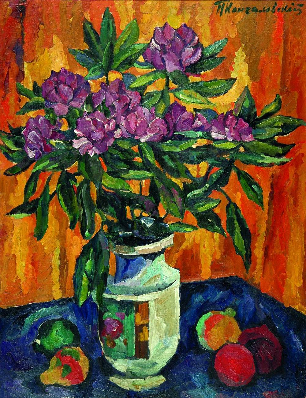 Still Life with Peonies in a Vase (1912) Pyotr Konchalovsky tablo - Dekolata