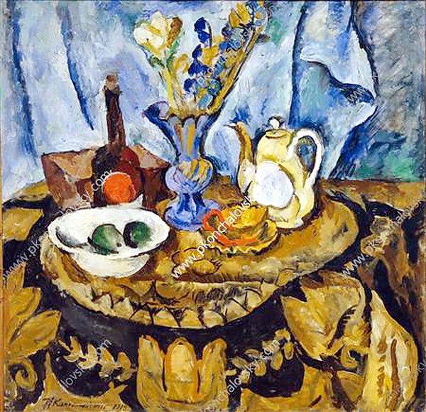 Still Life with a Coffeepot (1919) Pyotr Konchalovsky tablo - Dekolata