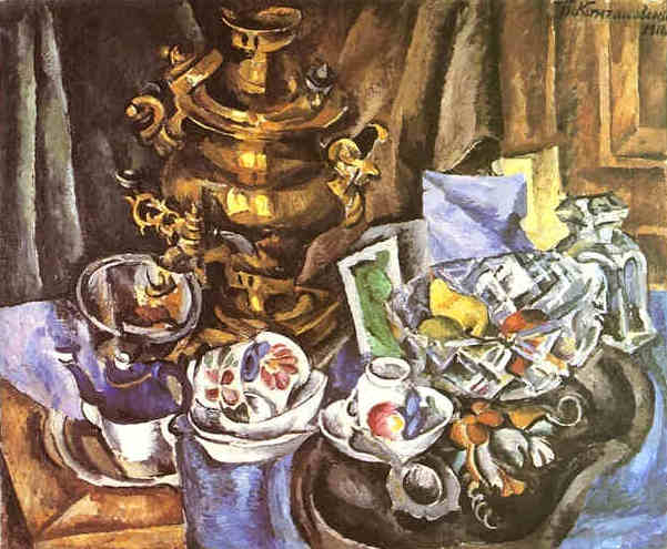 Still Life with a Samovar (1916) Pyotr Konchalovsky tablo - Dekolata