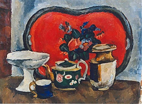 Still Life with a red tray. (1916) – Pyotr Konchalovsky Tablo