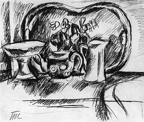 Still Life with a tray (1919) Pyotr Konchalovsky tablo - Dekolata