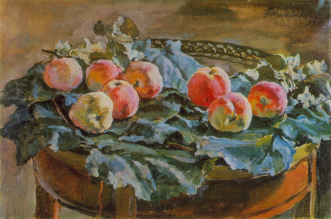 Still Life. Apples at the roundtable. (1934) Pyotr Konchalovsky tablo - Dekolata