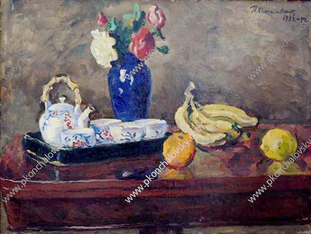 Still Life. Bananas. (1942) Pyotr Konchalovsky tablo - Dekolata