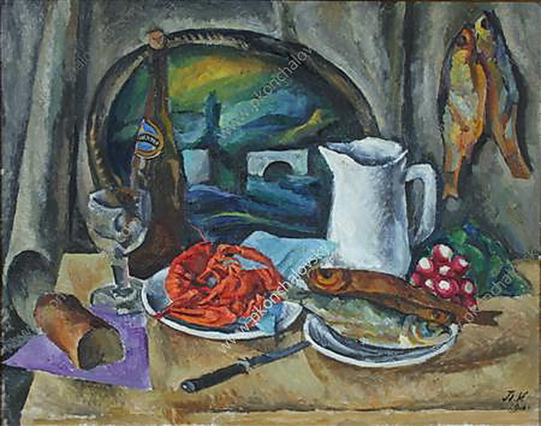 Still Life. Cancers. (1916) – Pyotr Konchalovsky Tablo
