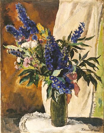 Still Life. Delphinium. (1937) Pyotr Konchalovsky tablo - Dekolata