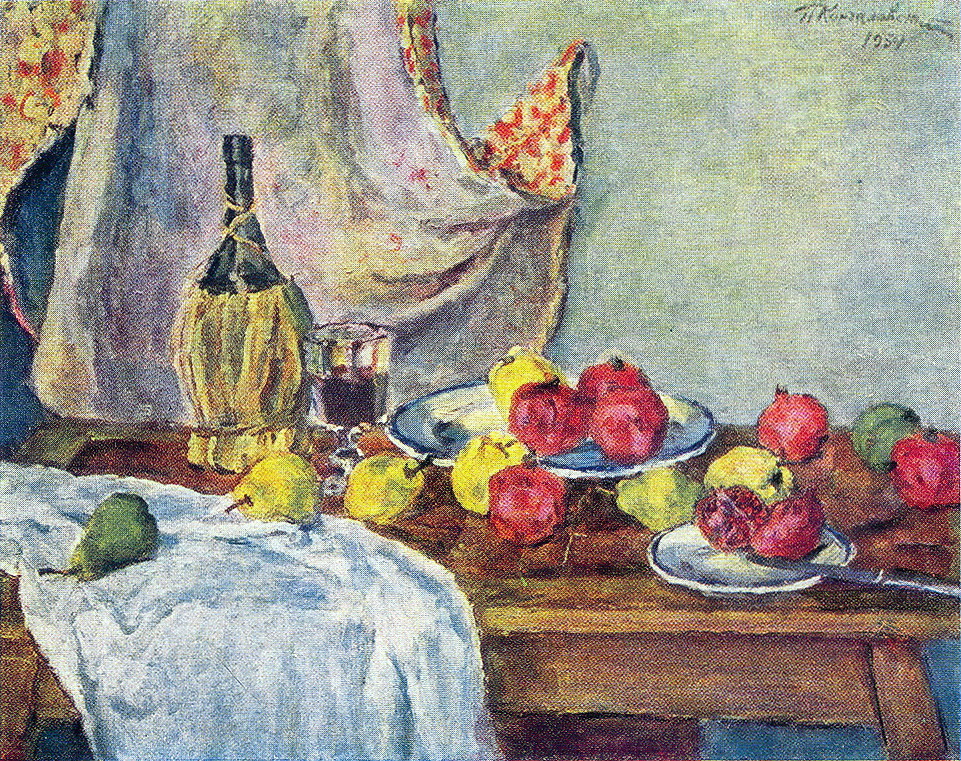 Still Life. Grenades. (1954) Pyotr Konchalovsky tablo - Dekolata