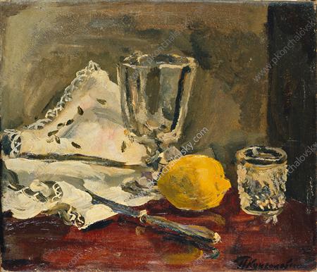 Still Life. Lemon and knife. (1930) Pyotr Konchalovsky tablo - Dekolata