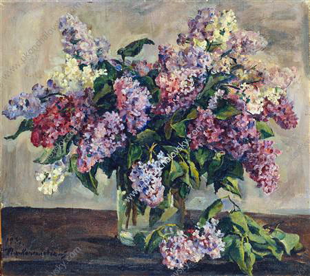 Still Life. Lilacs 'Pyotr Konchalovsky'. (1933) Pyotr Konchalovsky tablo - Dekolata