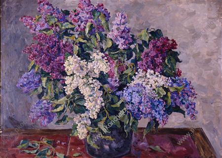Still Life. Lilacs in the bucket. (1943) Pyotr Konchalovsky tablo - Dekolata
