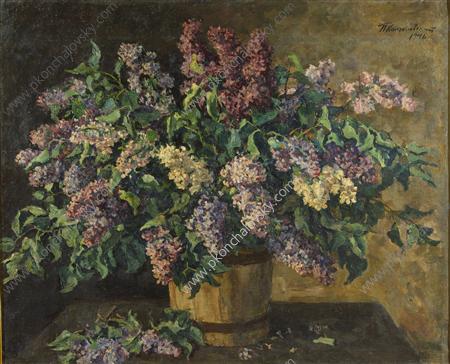 Still Life. Lilacs in the tub. (1946) Pyotr Konchalovsky tablo - Dekolata