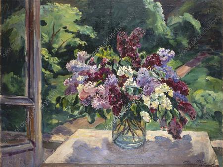 Still Life. Lilacs on the window. (1935) – Pyotr Konchalovsky Tablo