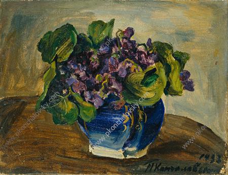 Still Life. Parma violets. (1933) – Pyotr Konchalovsky Tablo