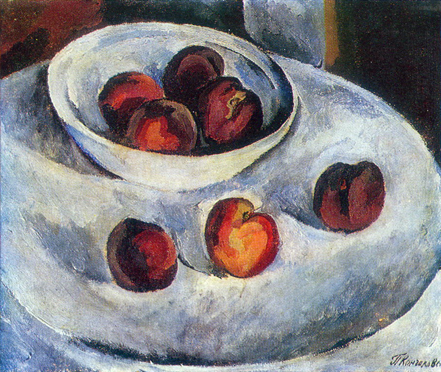 Still Life. Peaches. (1913) Pyotr Konchalovsky tablo - Dekolata