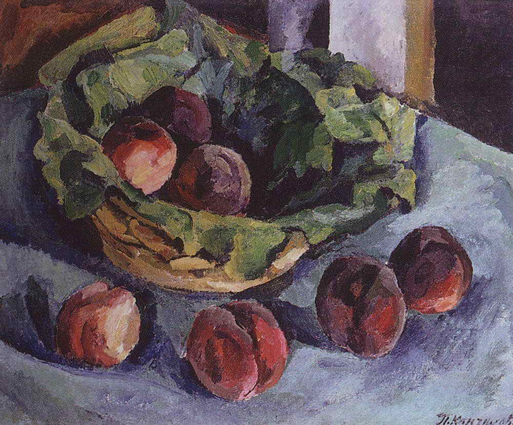 Still Life. Peaches. (1919) Pyotr Konchalovsky tablo - Dekolata