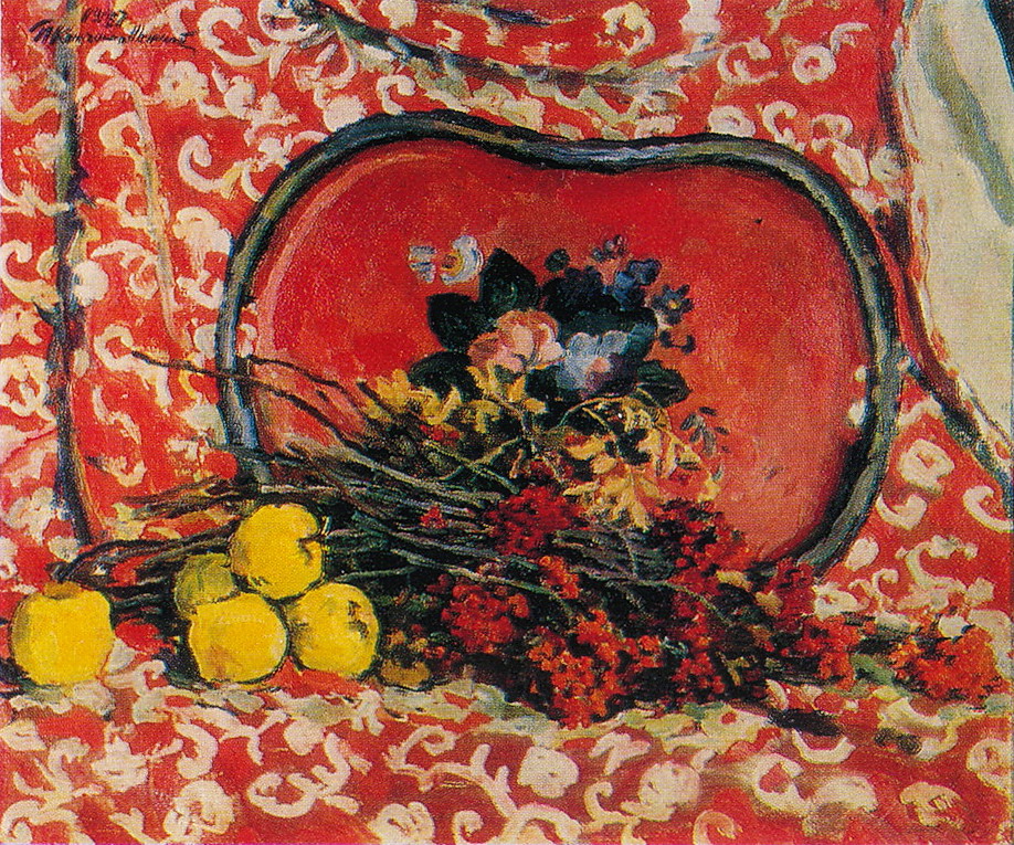 Still Life. Red tray and ash. (1947) – Pyotr Konchalovsky Tablo