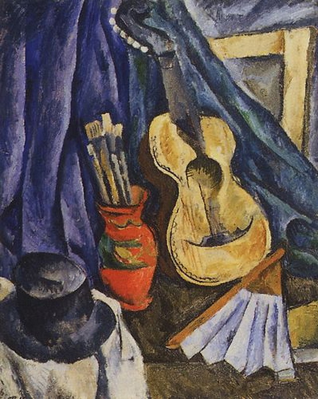 Still Life. The guitar. (1917) Pyotr Konchalovsky tablo - Dekolata