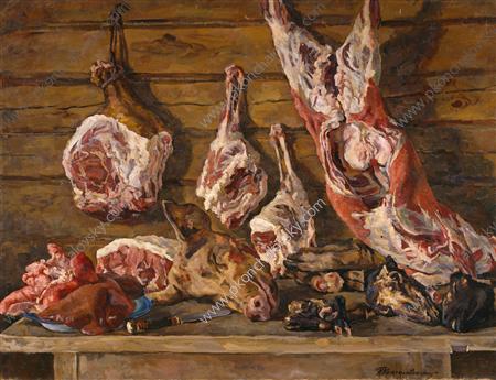 Still Life. The meat. (1936) Pyotr Konchalovsky tablo - Dekolata