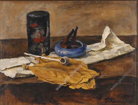 Still Life. Tobacco leaves. (1931) – Pyotr Konchalovsky Tablo