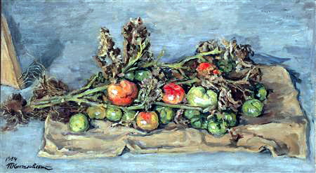 Still Life. Tomatoes on the bag. (1954) Pyotr Konchalovsky tablo - Dekolata
