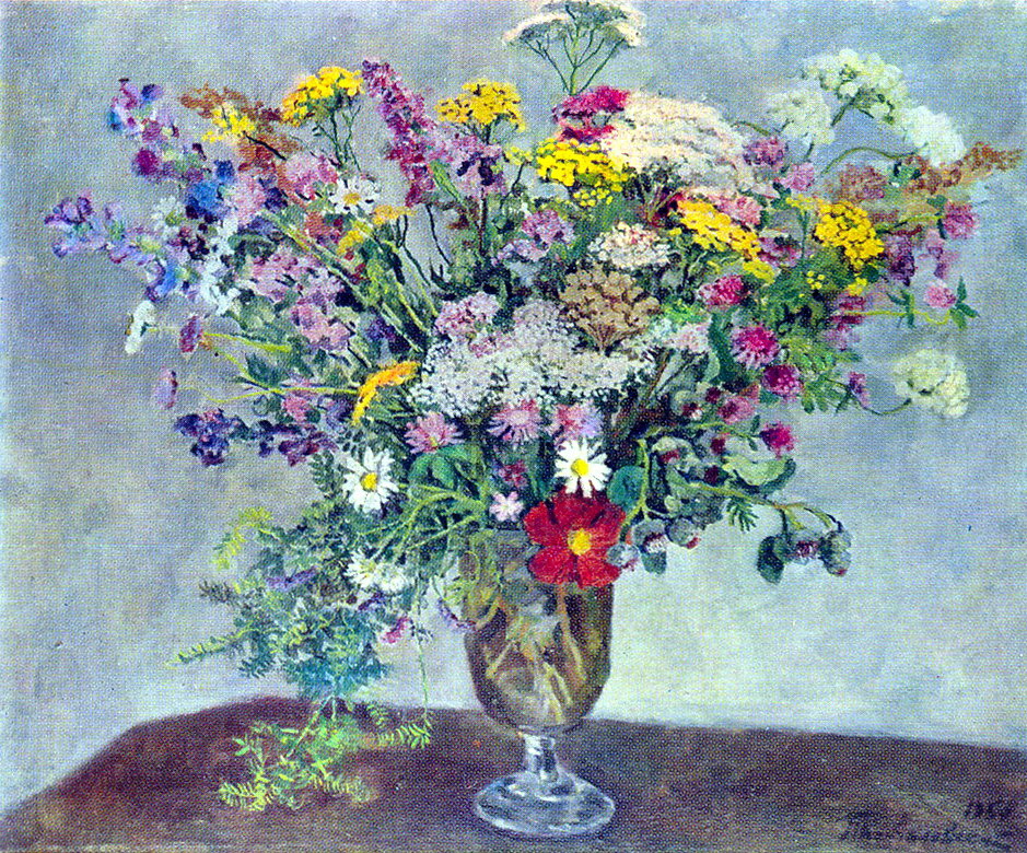 Still Life. Wildflowers. (1950) Pyotr Konchalovsky tablo - Dekolata