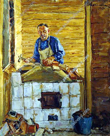 Stovemaker Sumkin from Maloyaroslavets (1954) Pyotr Konchalovsky tablo - Dekolata