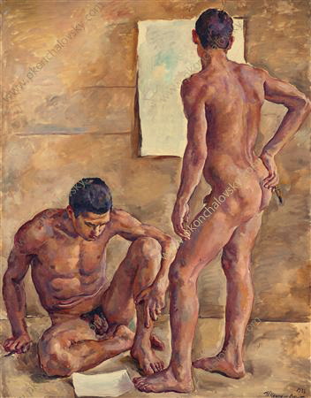 Students in the studio (nude) (1933) Pyotr Konchalovsky tablo - Dekolata