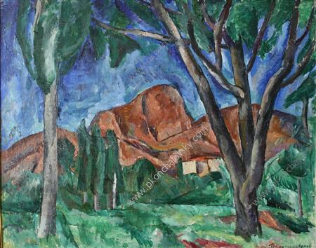 Sudak. The Valley. (1917) Pyotr Konchalovsky tablo - Dekolata