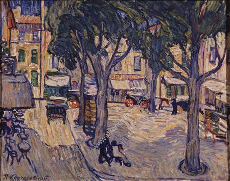 The city of Arles. The square. (1908) – Pyotr Konchalovsky Tablo