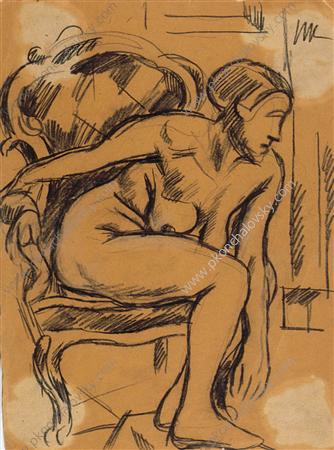 The female figure (1915) Pyotr Konchalovsky tablo - Dekolata