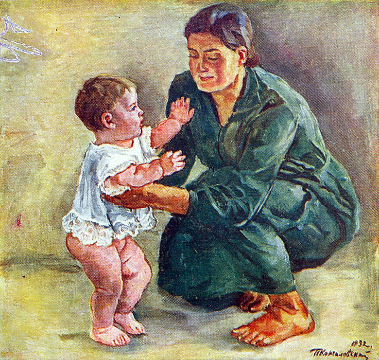 The first step (1932) Pyotr Konchalovsky tablo - Dekolata