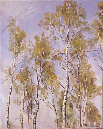 The tops of the birches (1934) – Pyotr Konchalovsky Tablo