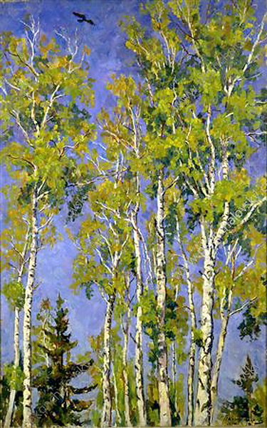 The tops of the birches (1940) Pyotr Konchalovsky tablo - Dekolata