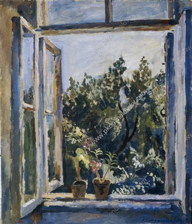 The window. Balsams. (1928) Pyotr Konchalovsky tablo - Dekolata