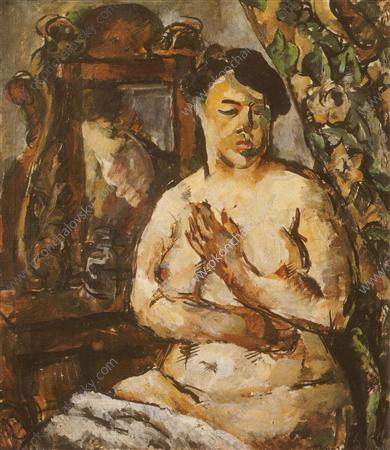 The woman in front of a mirror (1921) Pyotr Konchalovsky tablo - Dekolata