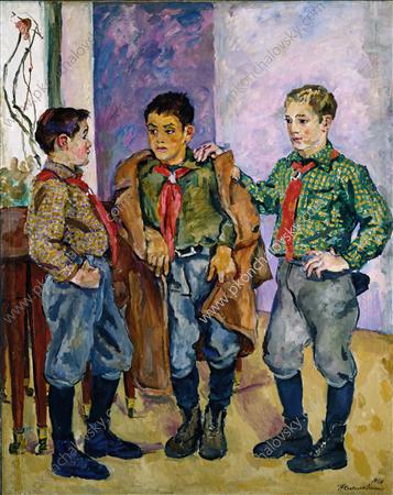 Three Spanish boys (1938) Pyotr Konchalovsky tablo - Dekolata