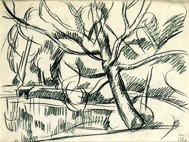 Tree in Abramtsevo (1921) Pyotr Konchalovsky tablo - Dekolata