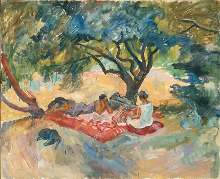 Under the tree (1929) Pyotr Konchalovsky tablo - Dekolata