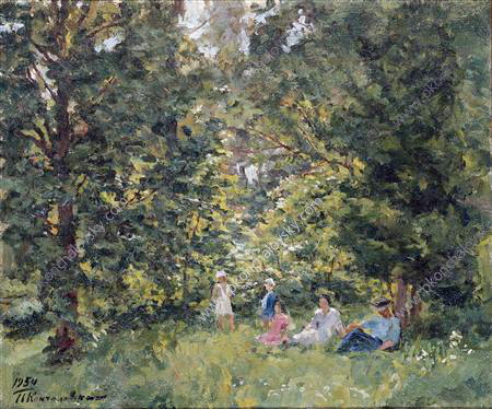Under the trees (1954) Pyotr Konchalovsky tablo - Dekolata