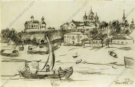 Veliky Novgorod. Kremlin. (1926) Pyotr Konchalovsky tablo - Dekolata