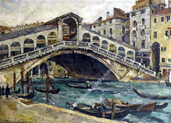 Venice. Rialto Bridge. (1924) – Pyotr Konchalovsky Tablo